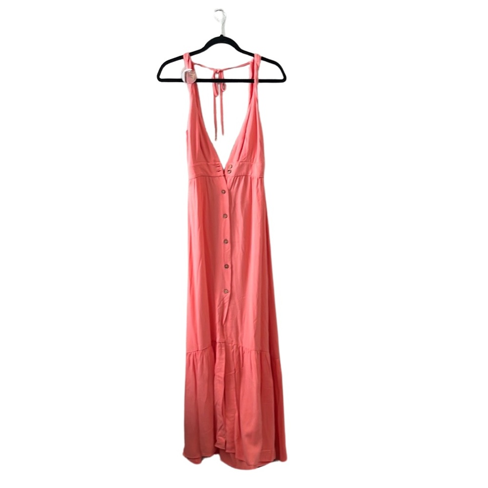 Coral button up sundress BNWT